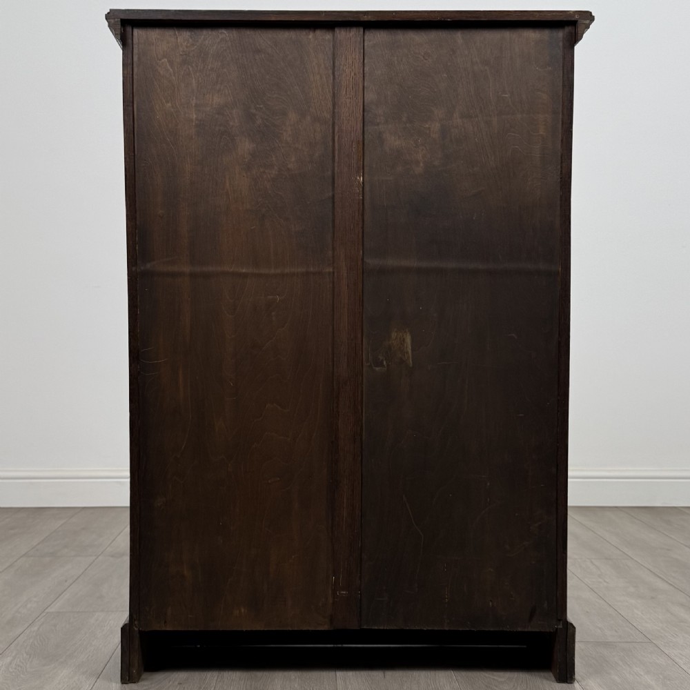 Antique 20th Century Good Quality Open Bookcase In Oak  View VI
