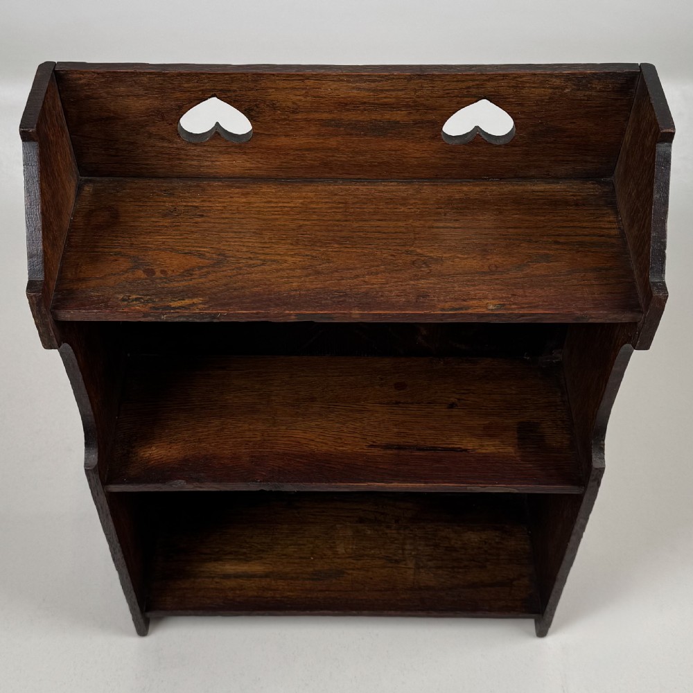 Antique 20th Century Miniature Arts & Crafts Bookcase In Oak  View X