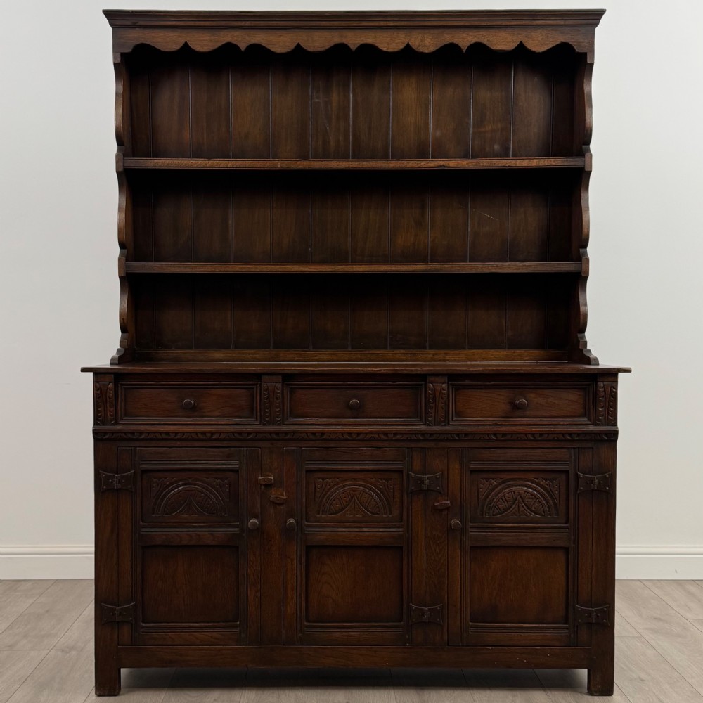 Antique 20th Century Good Quality Dresser In Oak