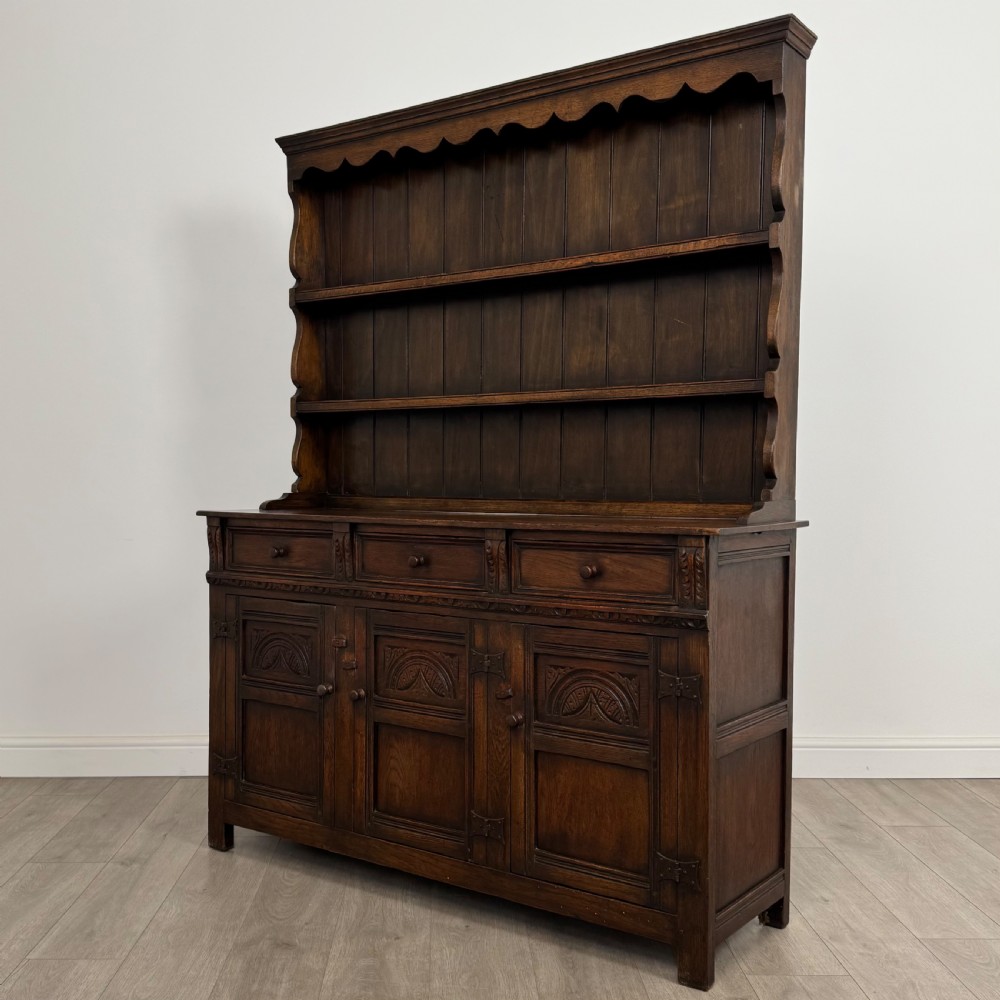 Antique 20th Century Good Quality Dresser In Oak View III
