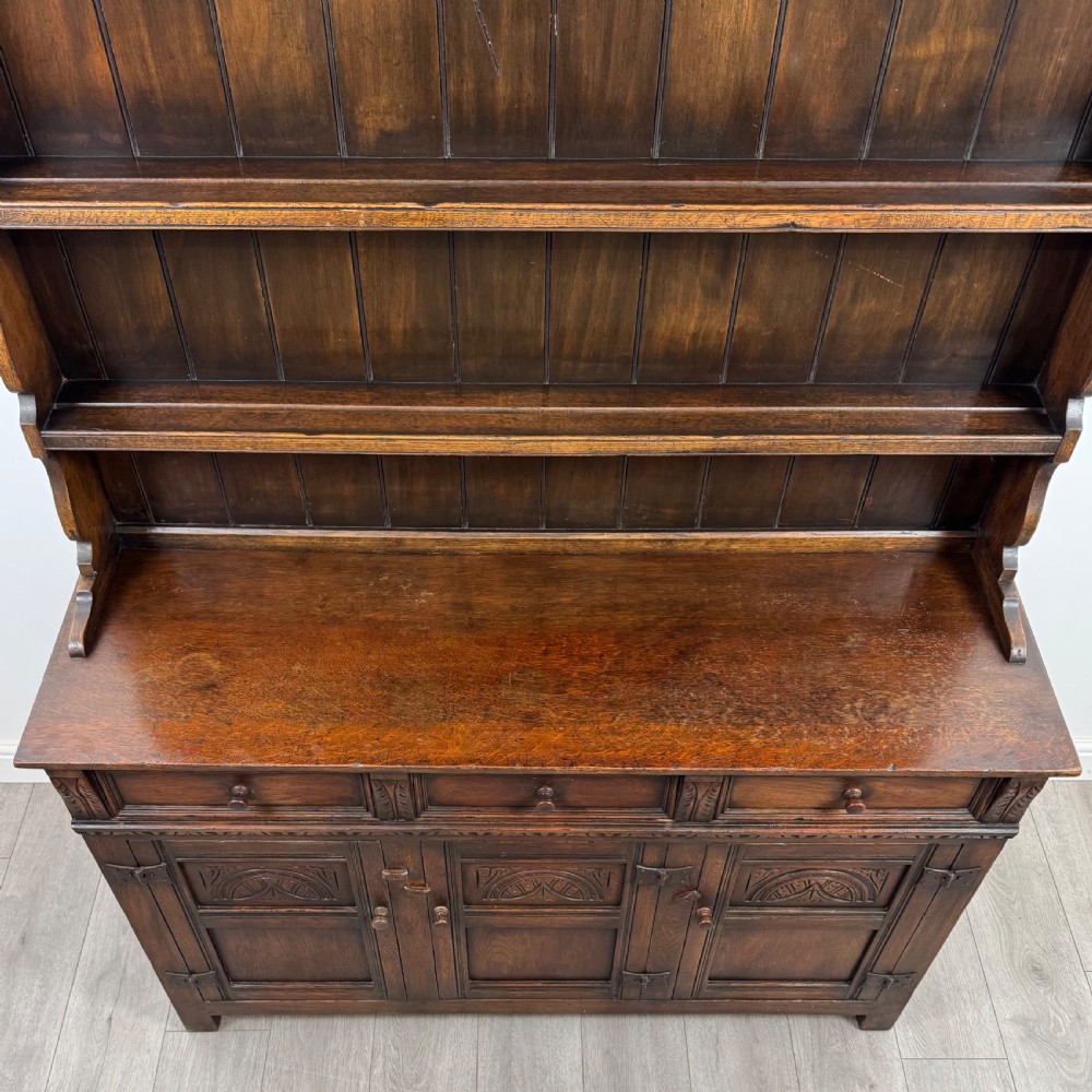 Antique 20th Century Good Quality Dresser In Oak View X