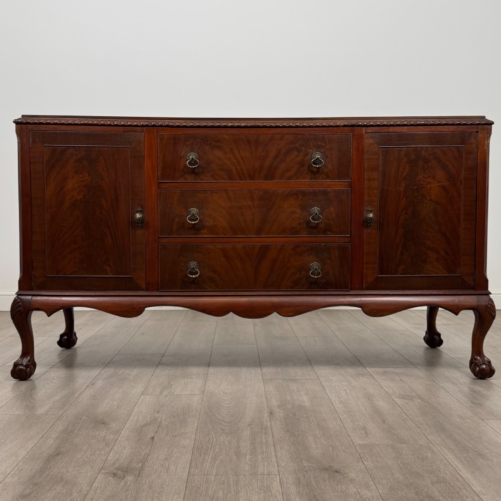  Antique 20th Century Good Quality Sideboard In Mahogany 