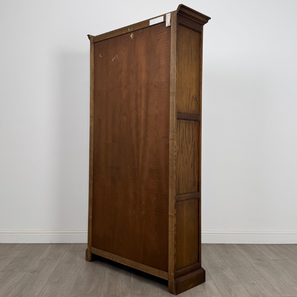 Antique 20th Century Good Quality Open Bookcase In Oak  View VII