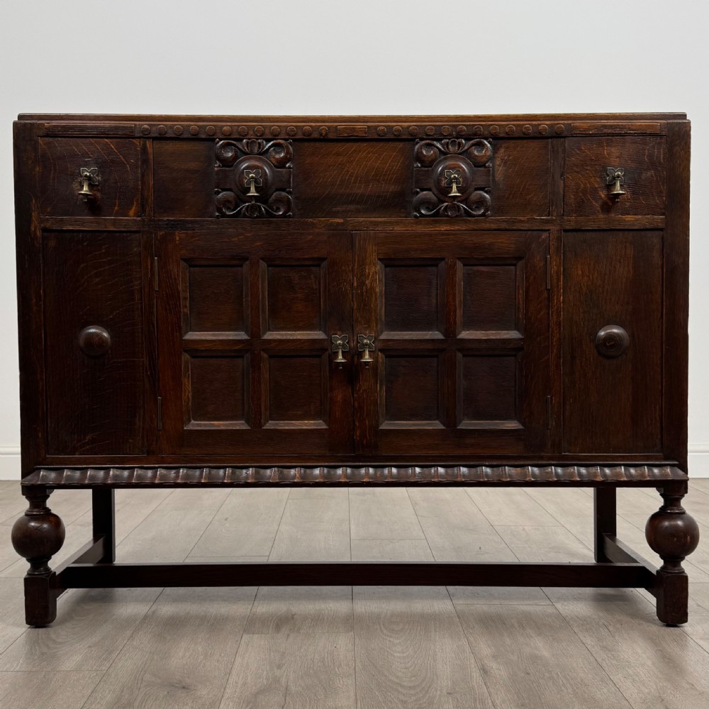  Antique 20th Century Good Quality Sideboard In Oak
