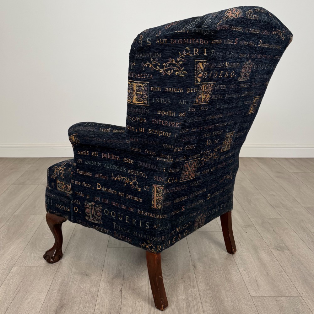 Antique 20th Century Unique Wingback Armchair In Mahogany  View III