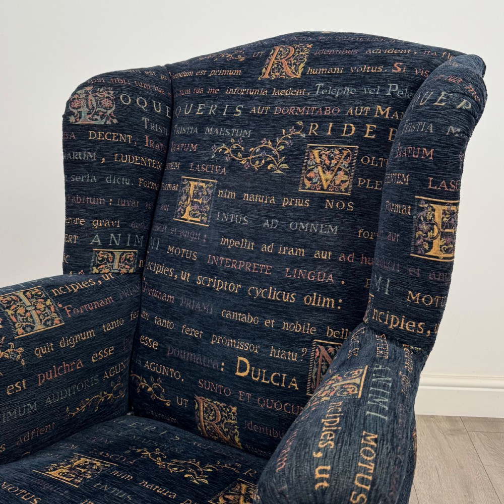 Antique 20th Century Unique Wingback Armchair In Mahogany  View XI