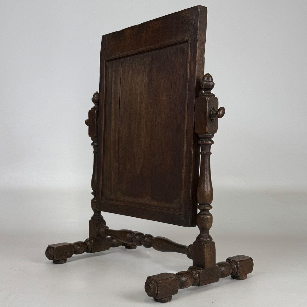 Antique 20th Century Good Quality Dressing Mirror In Oak  View VI