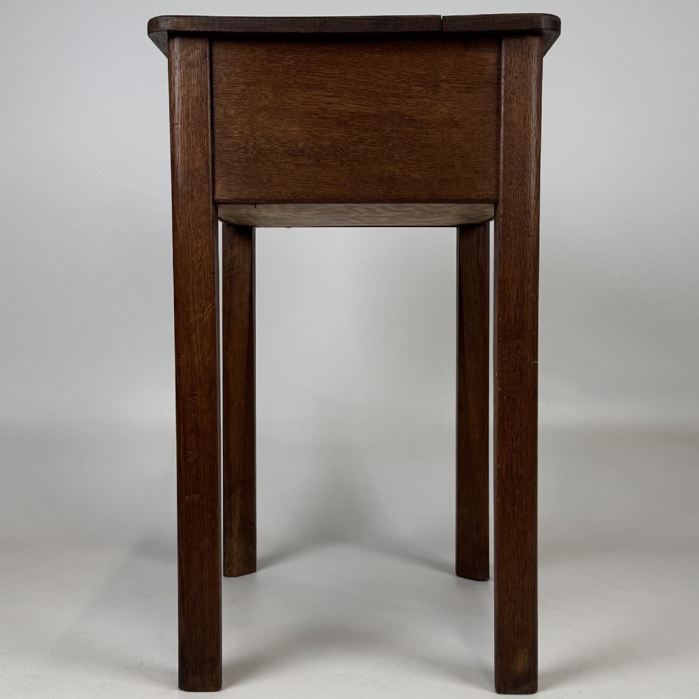 Antique 20th Century Storage Box On Stand In Oak  View III