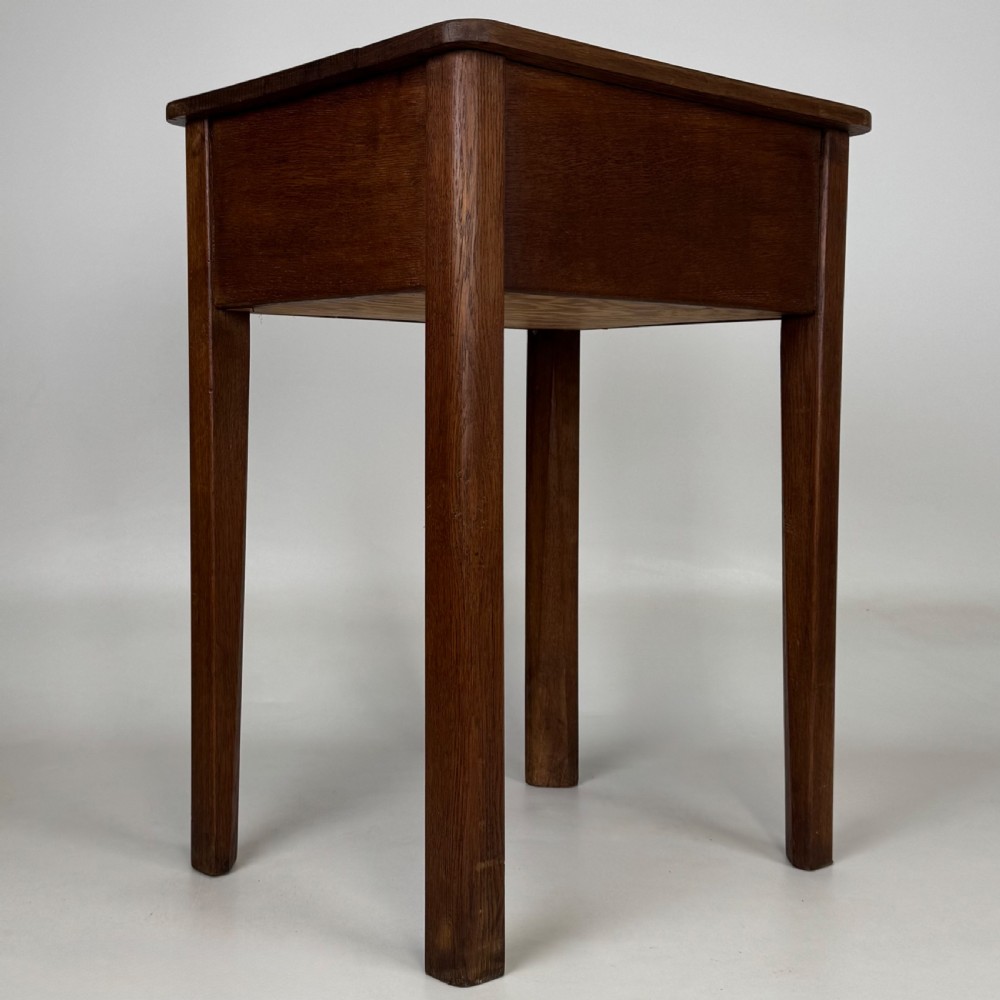 Antique 20th Century Storage Box On Stand In Oak  View IV