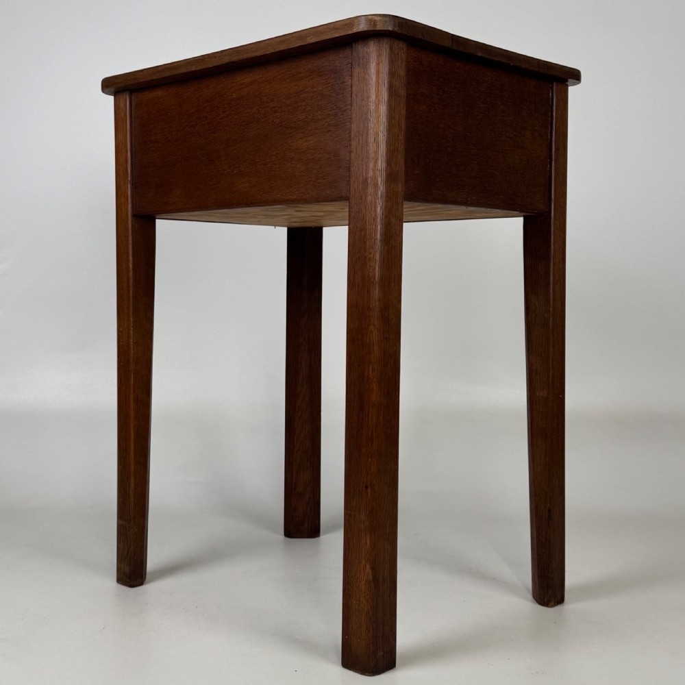 Antique 20th Century Storage Box On Stand In Oak  View VI