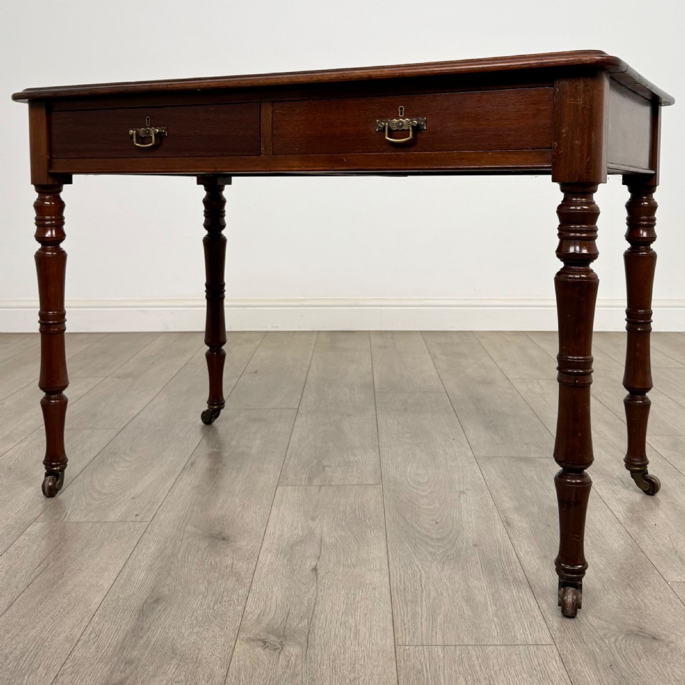  Antique 19th Century Fine Quality Writing Table In Mahogany  View II