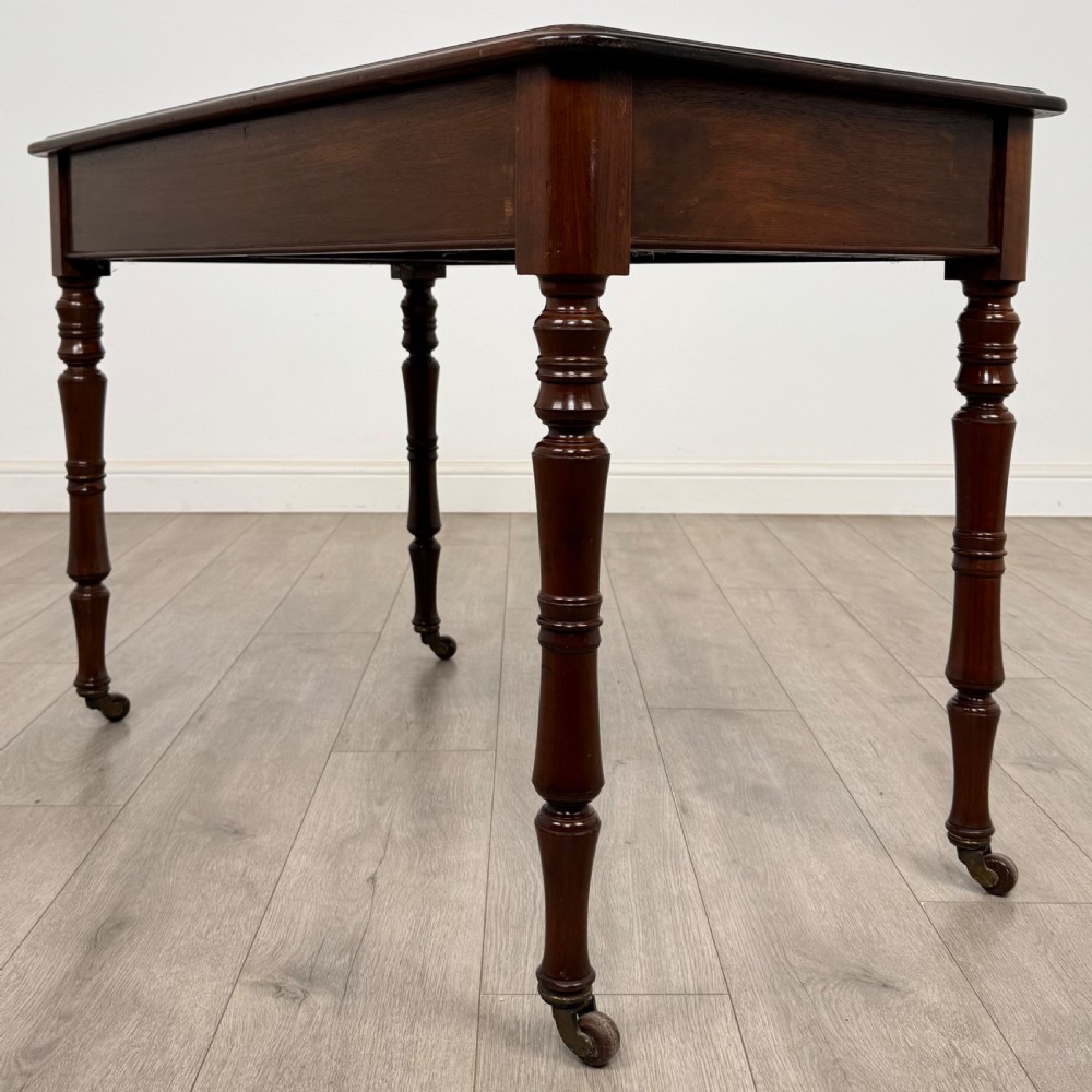  Antique 19th Century Fine Quality Writing Table In Mahogany  View VI
