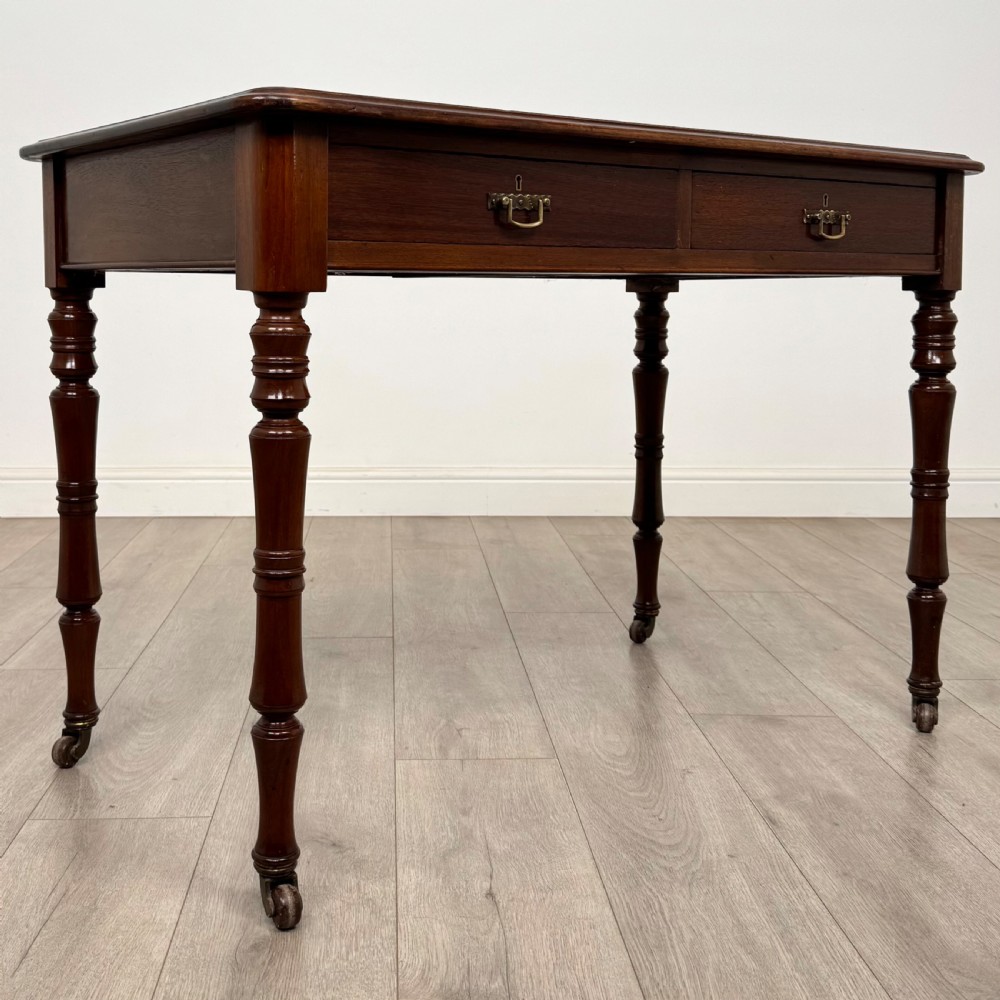  Antique 19th Century Fine Quality Writing Table In Mahogany  View VIII
