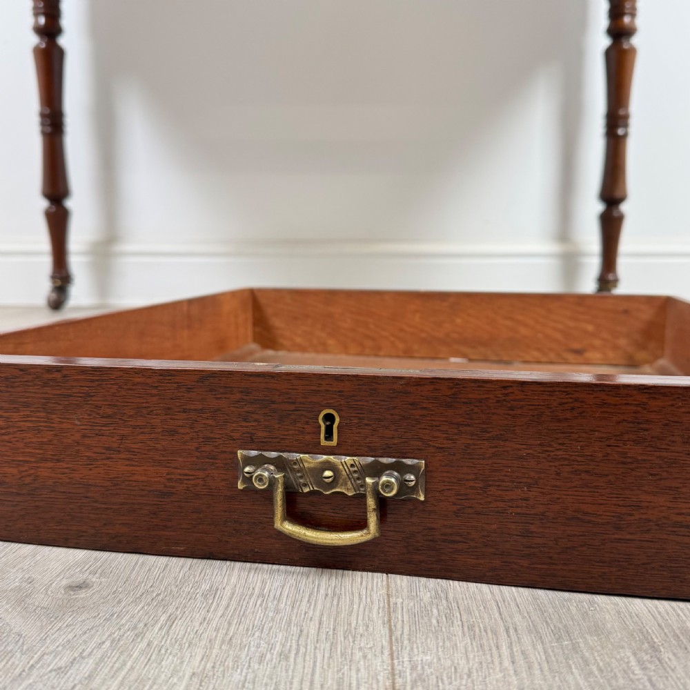  Antique 19th Century Fine Quality Writing Table In Mahogany  View X