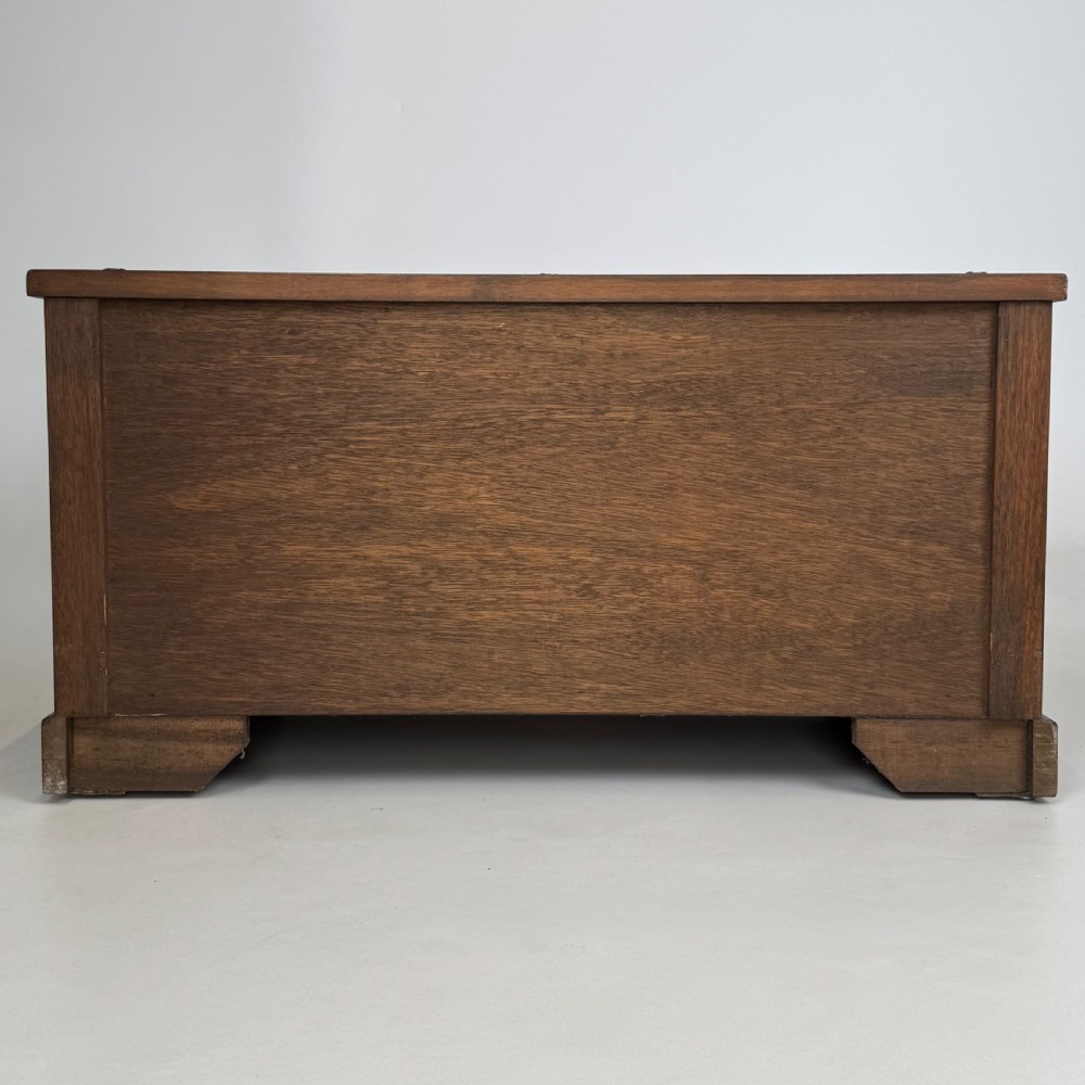 Antique 20th Century Linenfold Blanket Box In Oak View V