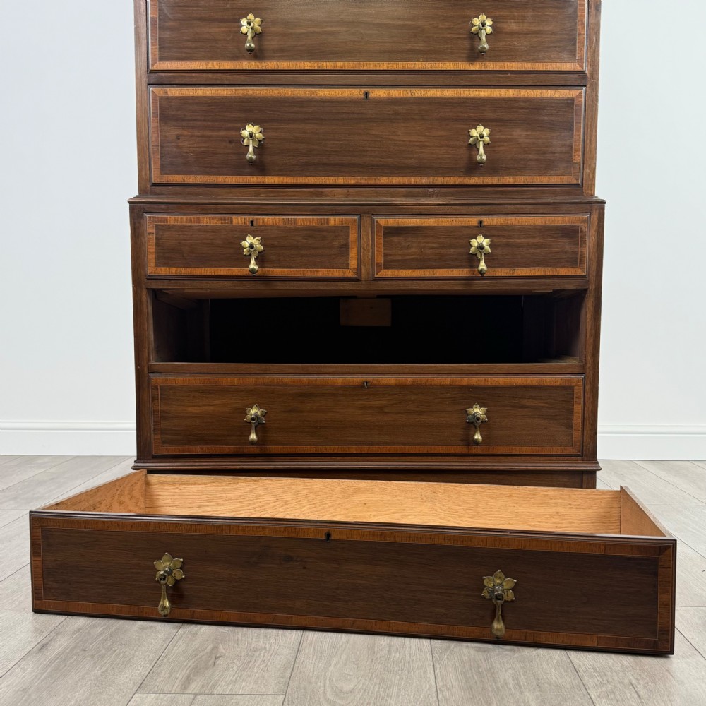 Antique 20th Century Unusual Chest Of Drawers In Mahogany  View X