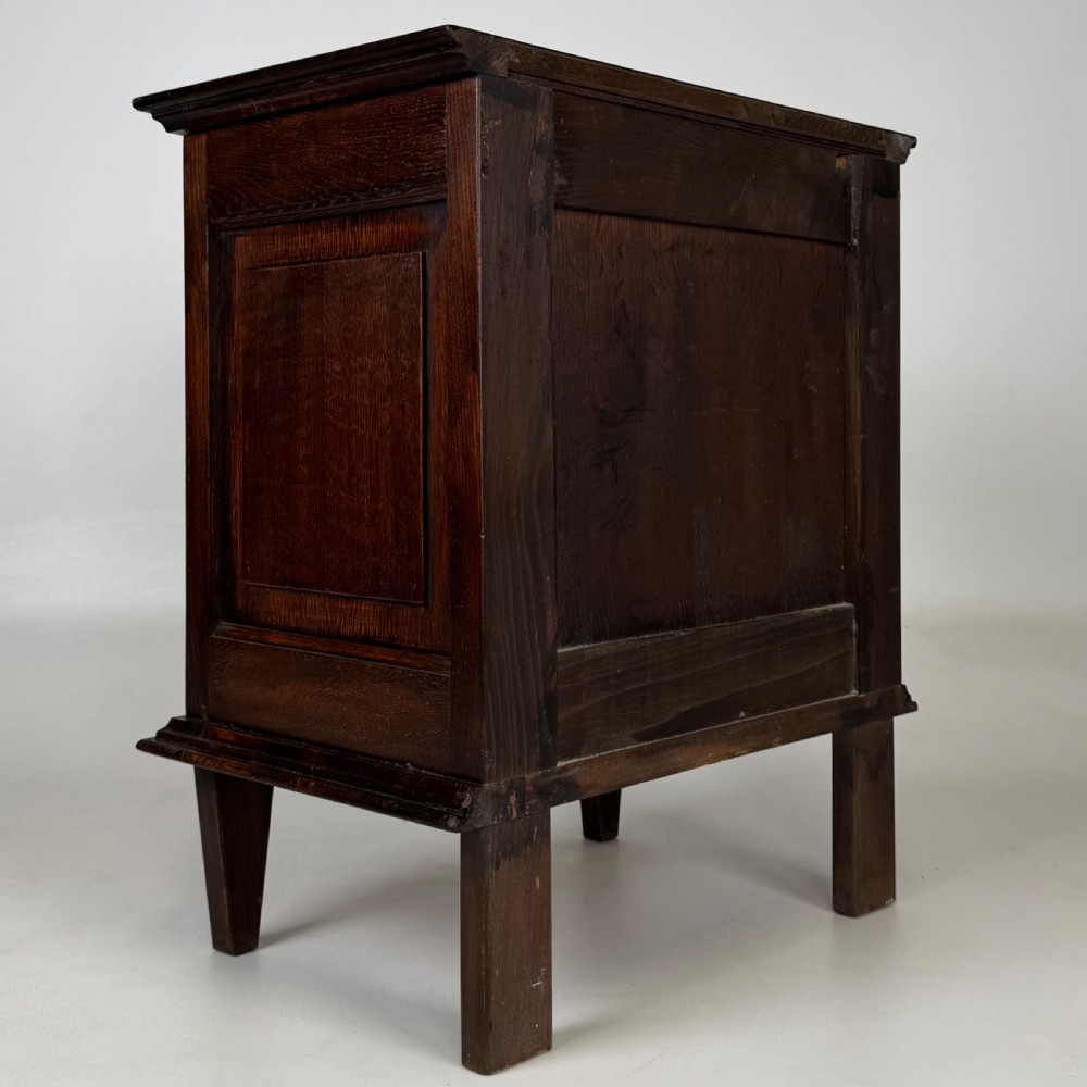Antique 20th Century Pair Of Carved Oak Bedside Cabinets  View VII