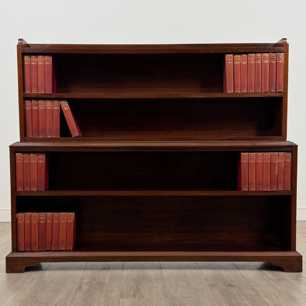 Antique 20th Century Good Quality Bookcase In Mahogany 