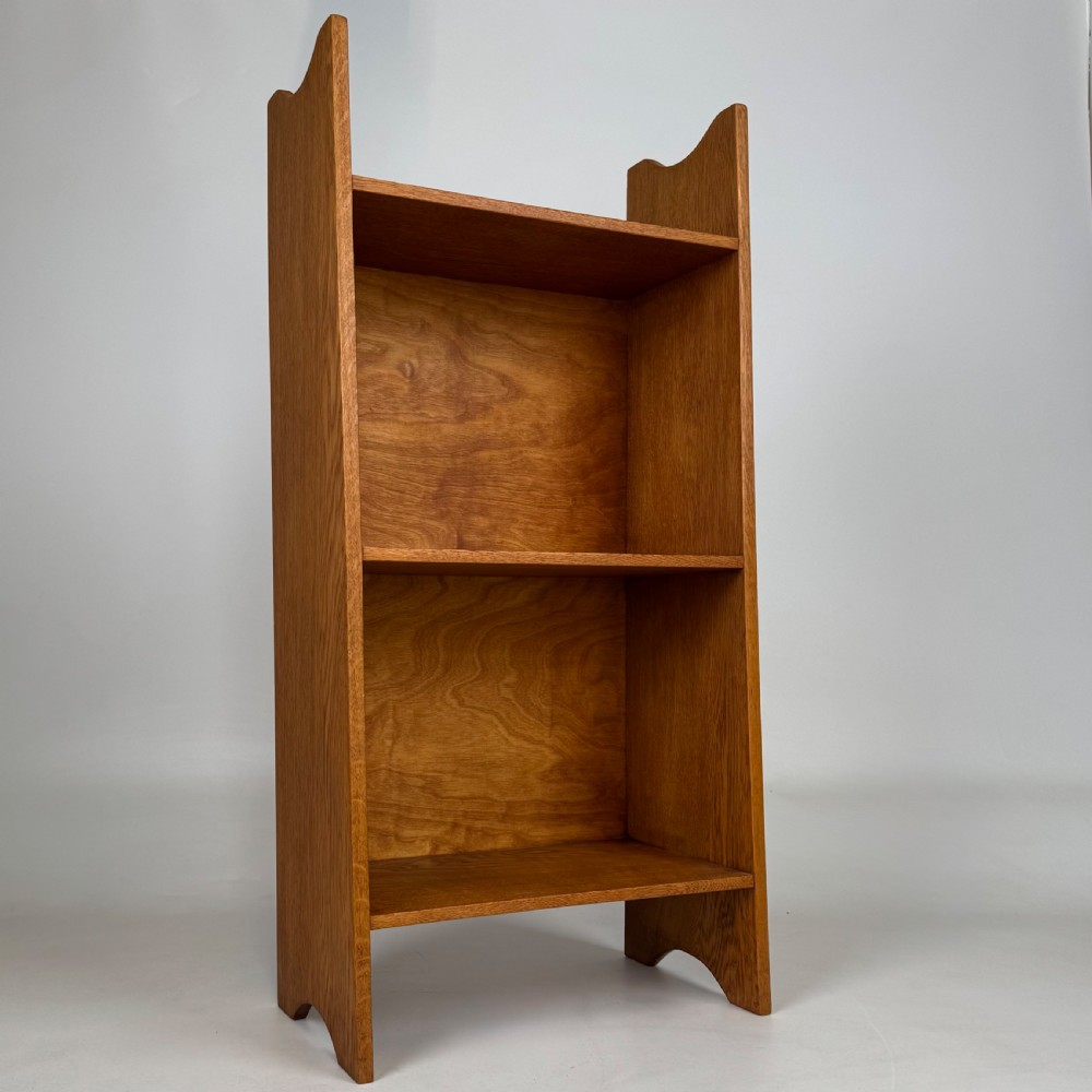 Antique 20th Century Good Quality Small Golden Oak Bookcase  View X