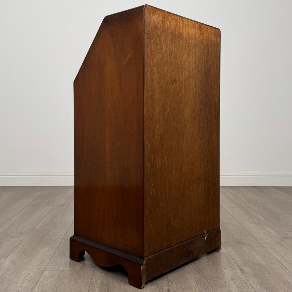  Antique 20th Century Narrow Bureau In Walnut  View V