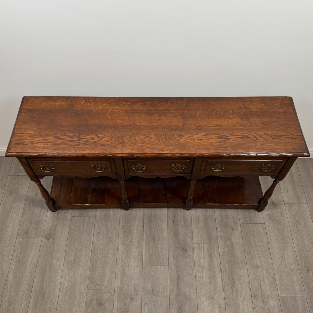  Antique 20th Century Fine Quality Dresser Base In Oak  View IX