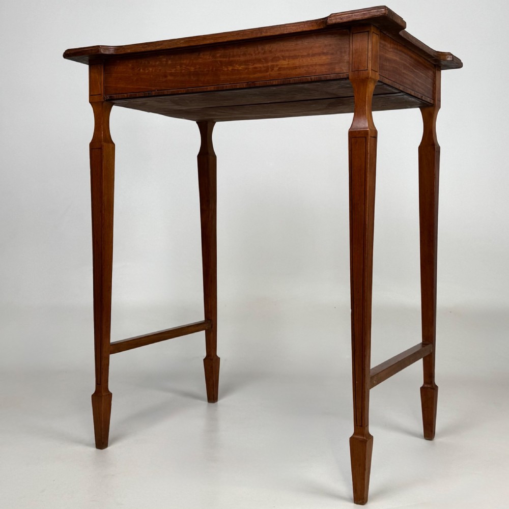 Antique 19th Century Good Quality Satinwood Side Table  View II