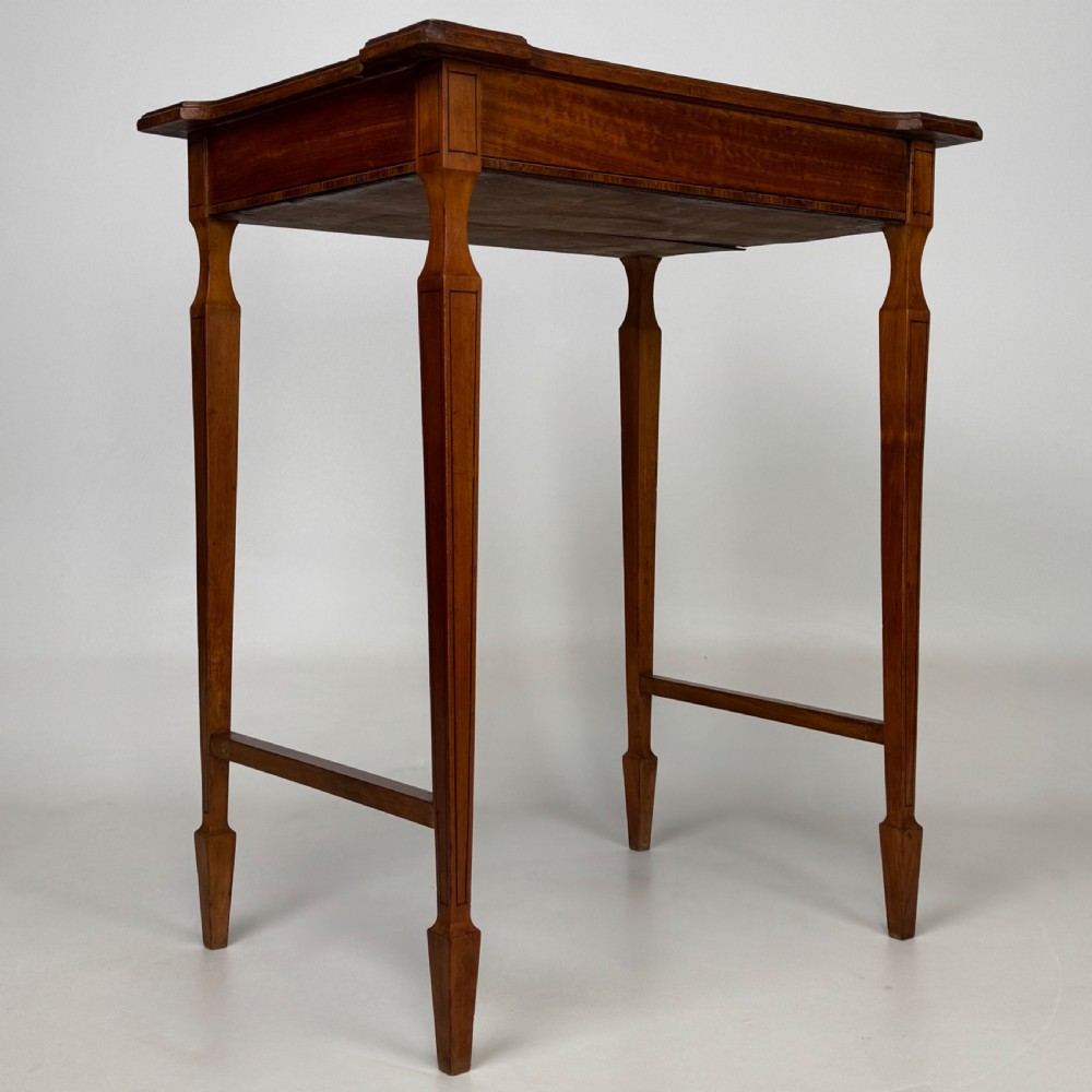 Antique 19th Century Good Quality Satinwood Side Table  View IV