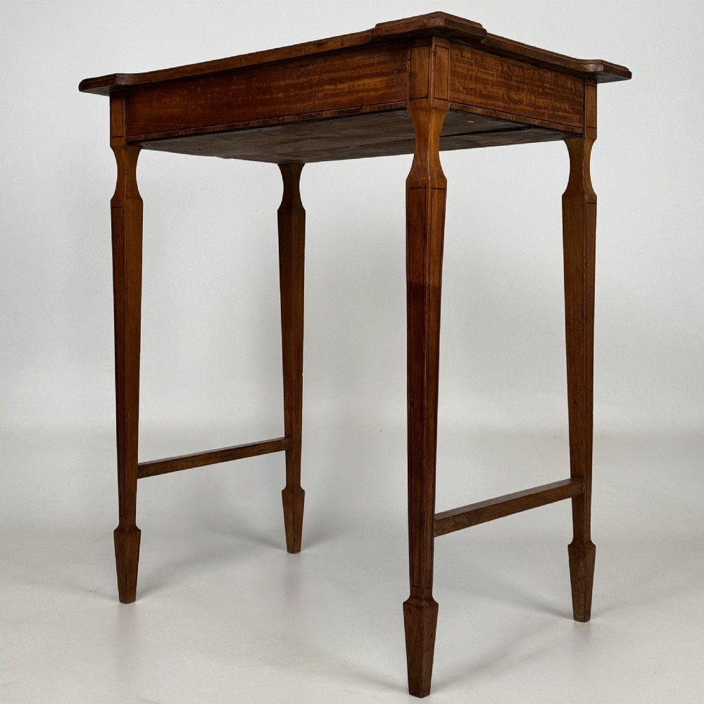 Antique 19th Century Good Quality Satinwood Side Table  View V