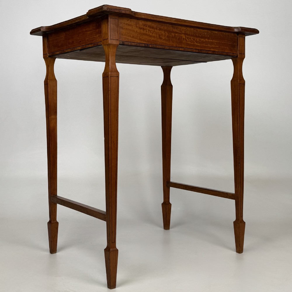 Antique 19th Century Good Quality Satinwood Side Table  View VIII