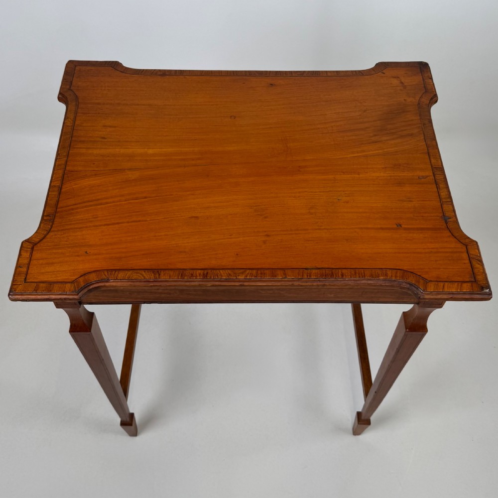 Antique 19th Century Good Quality Satinwood Side Table  View IX