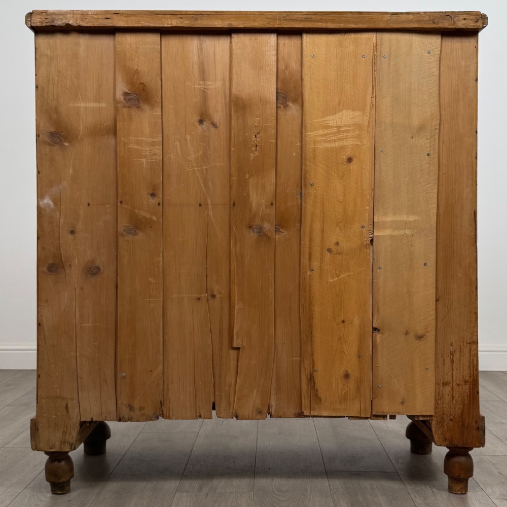  Antique 19th Century Farmhouse Pine Chest Of Drawers  View V