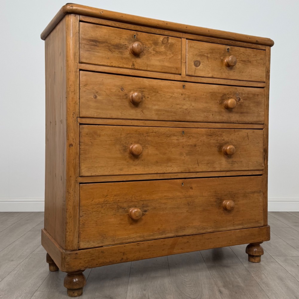  Antique 19th Century Farmhouse Pine Chest Of Drawers  View VIII