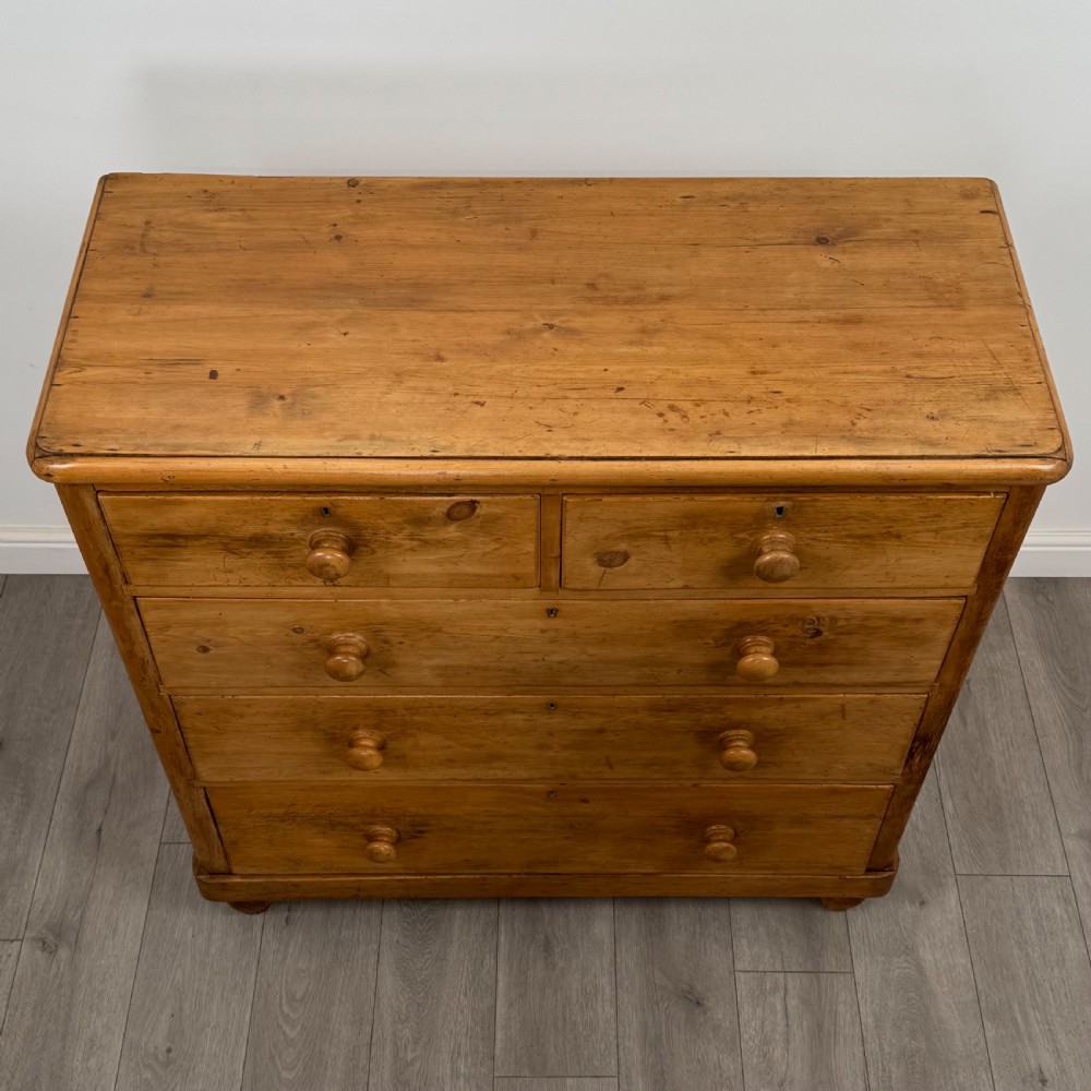  Antique 19th Century Farmhouse Pine Chest Of Drawers  View IX