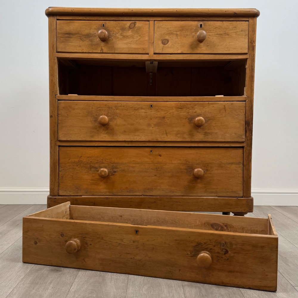  Antique 19th Century Farmhouse Pine Chest Of Drawers  View XI