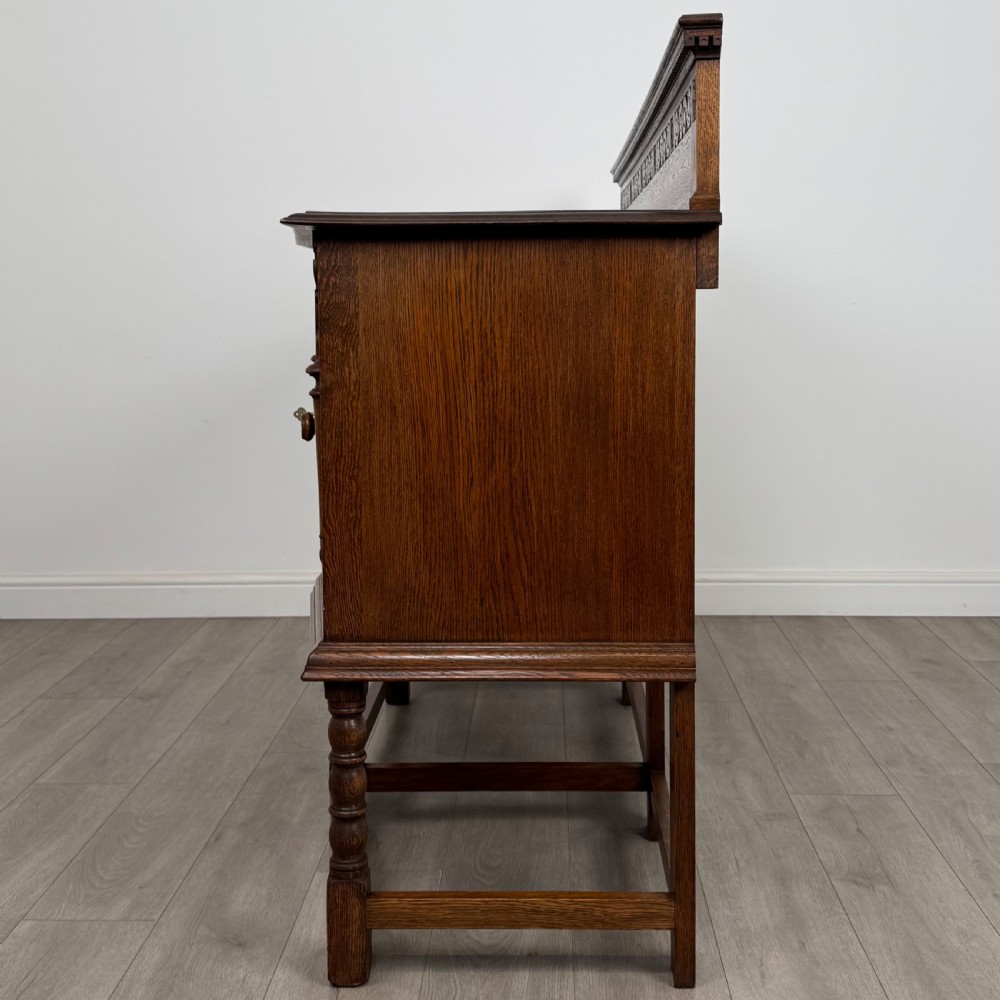 Antique 20th Century Fine Quality Jacobean Style Oak Sideboard  View IV