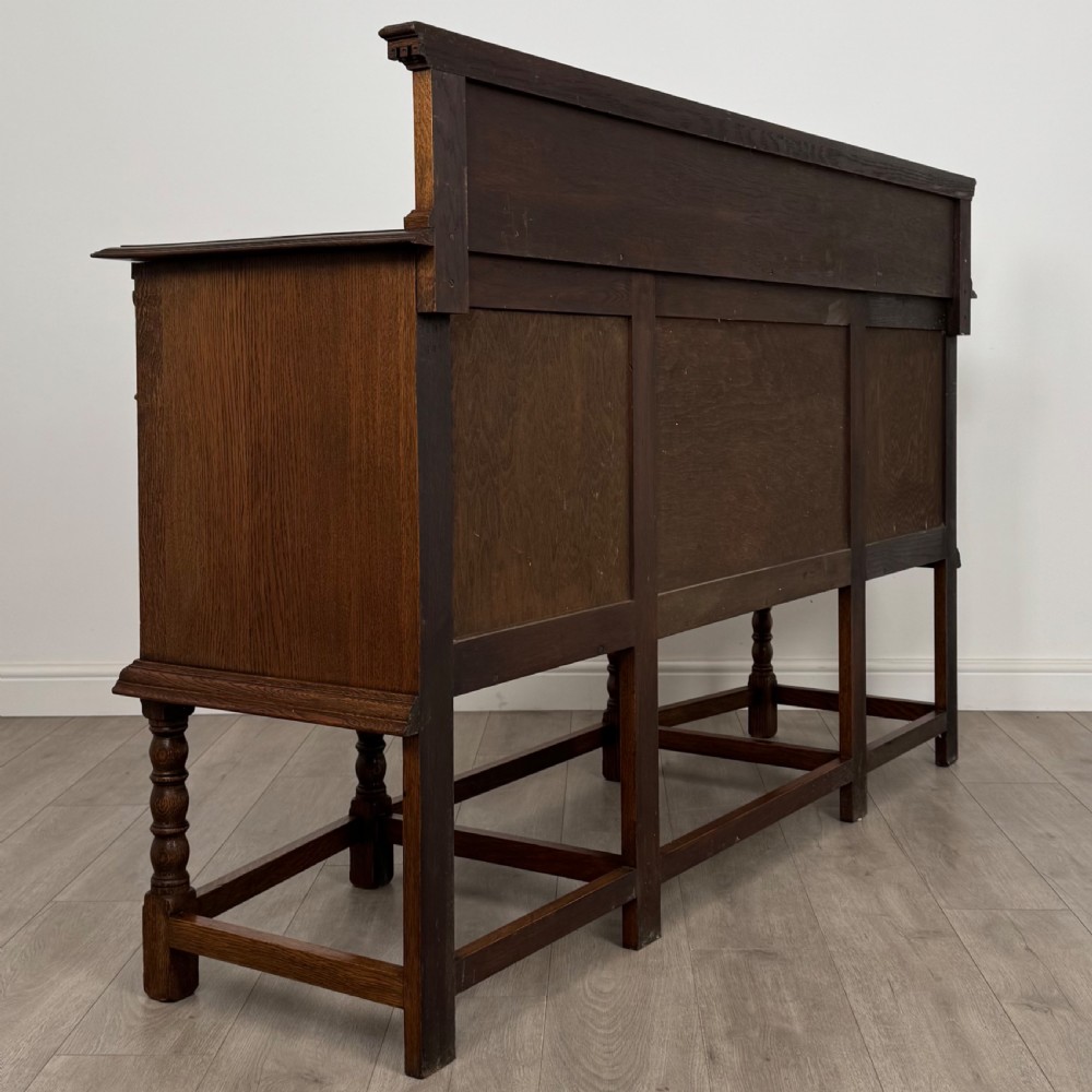 Antique 20th Century Fine Quality Jacobean Style Oak Sideboard  View V