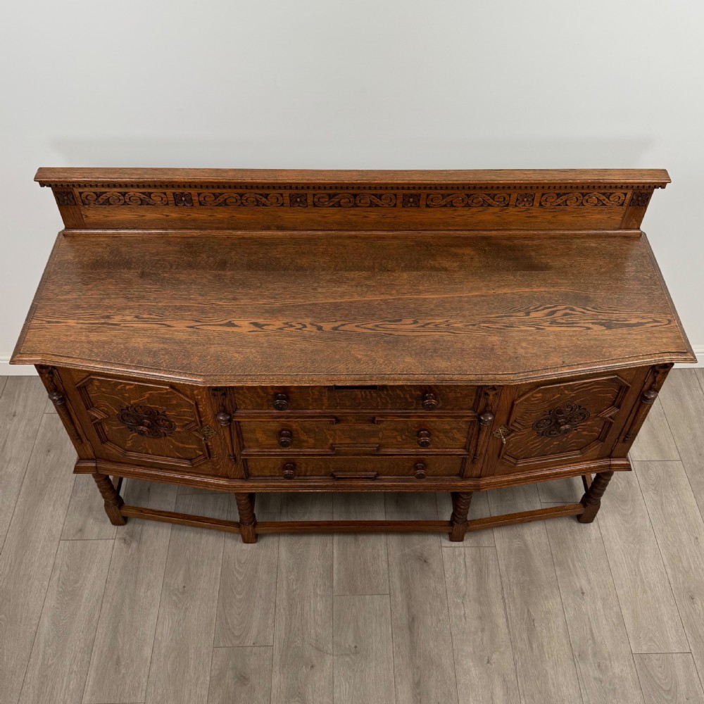 Antique 20th Century Fine Quality Jacobean Style Oak Sideboard  View IX