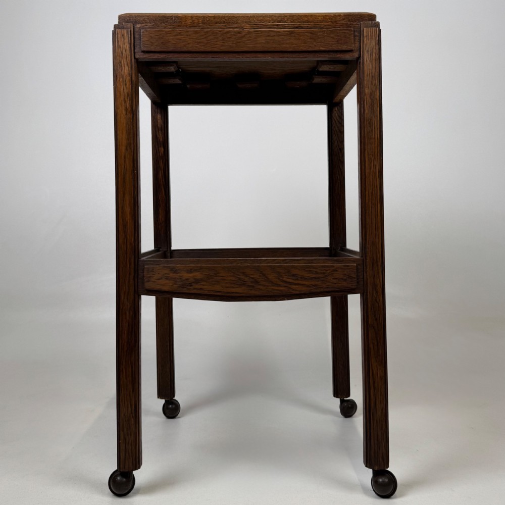  Antique 20th Century Good Quality Side Table In Oak 