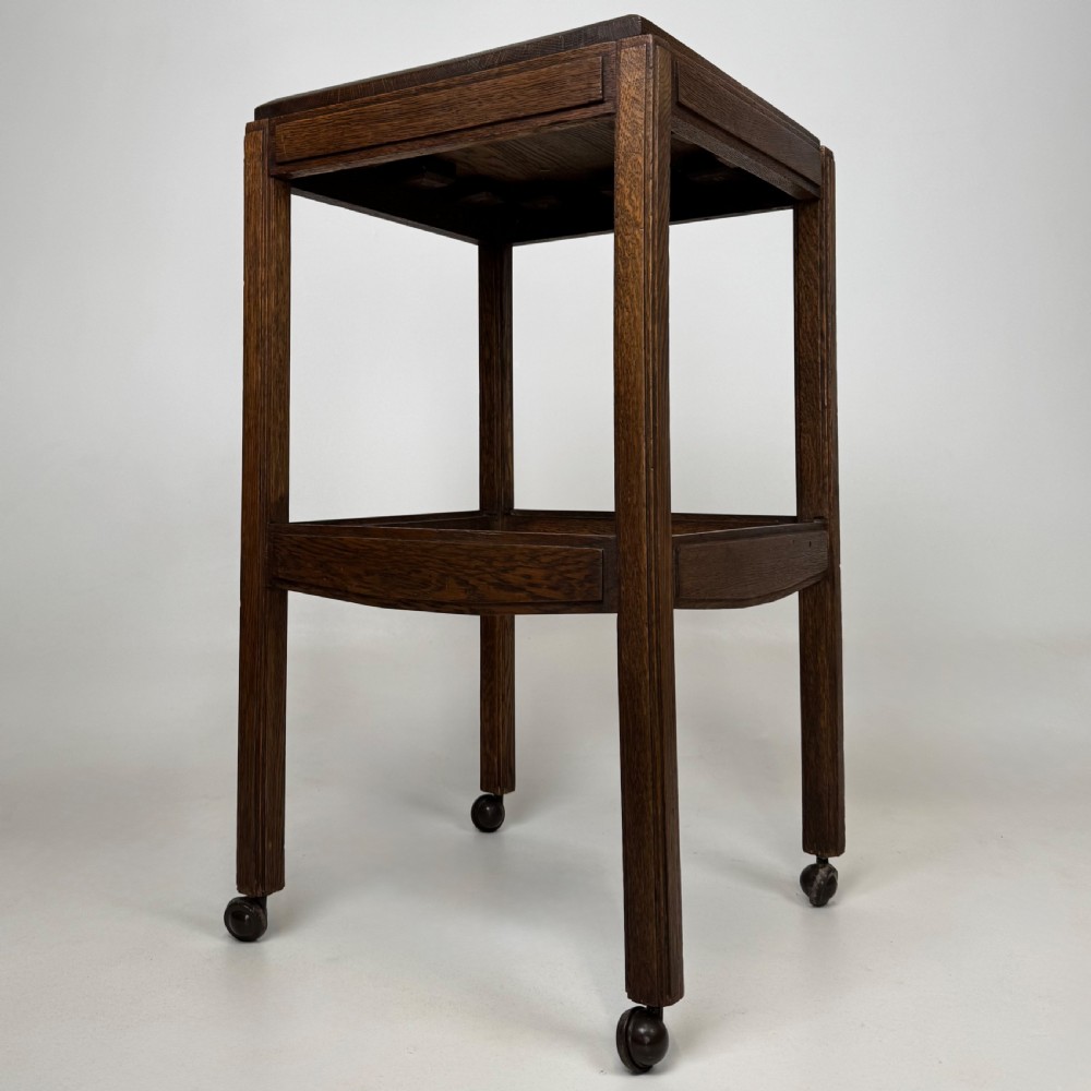  Antique 20th Century Good Quality Side Table In Oak  View IV