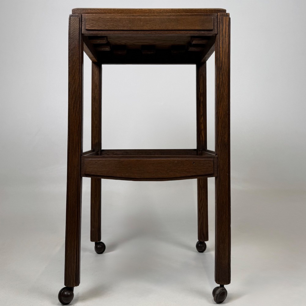  Antique 20th Century Good Quality Side Table In Oak  View V