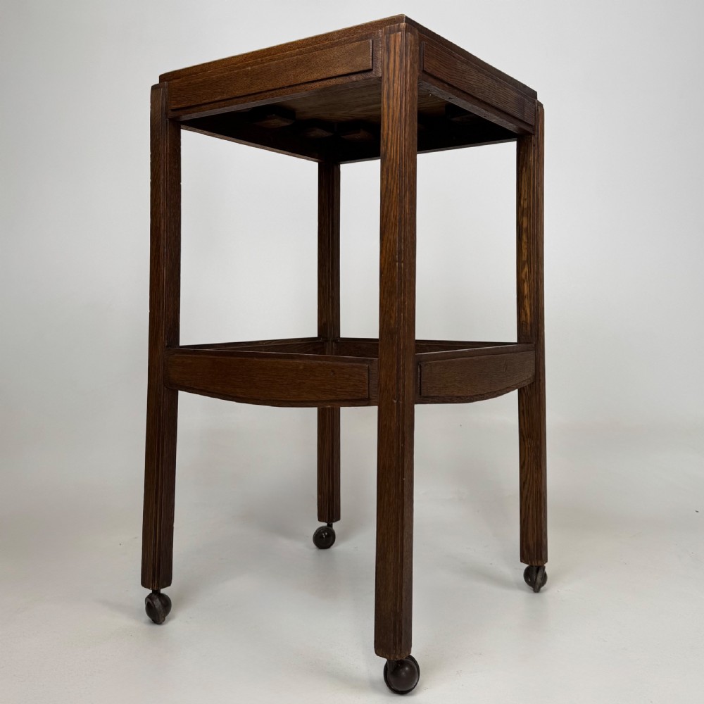  Antique 20th Century Good Quality Side Table In Oak  View VI