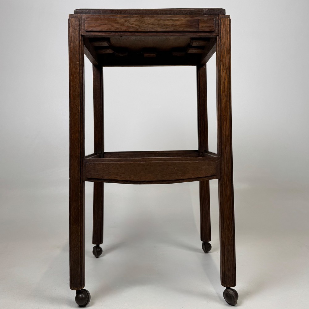  Antique 20th Century Good Quality Side Table In Oak  View VII