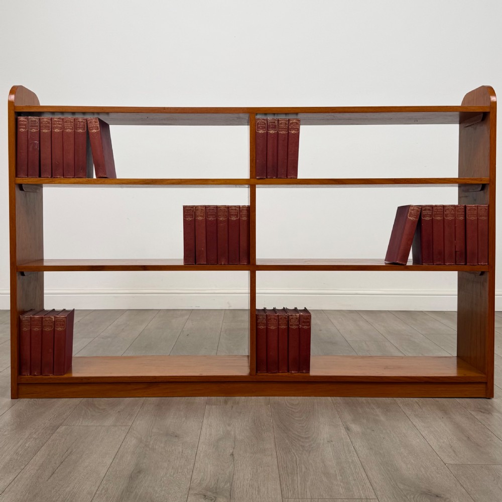 Antique 20th Century Large Open Bookcase In Oak