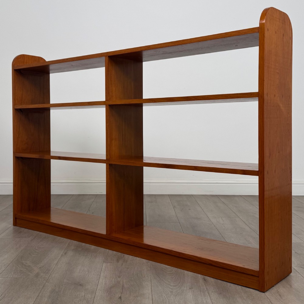 Antique 20th Century Large Open Bookcase In Oak View III