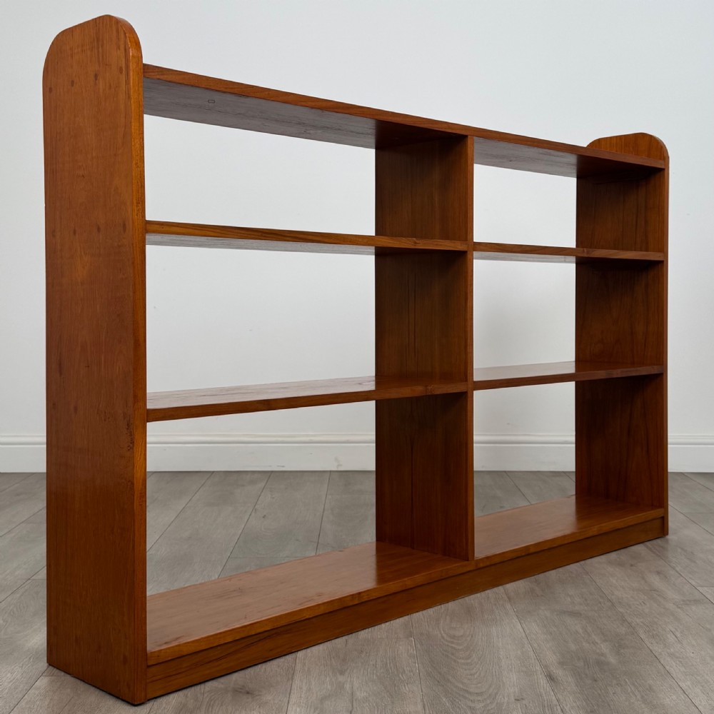 Antique 20th Century Large Open Bookcase In Oak View V