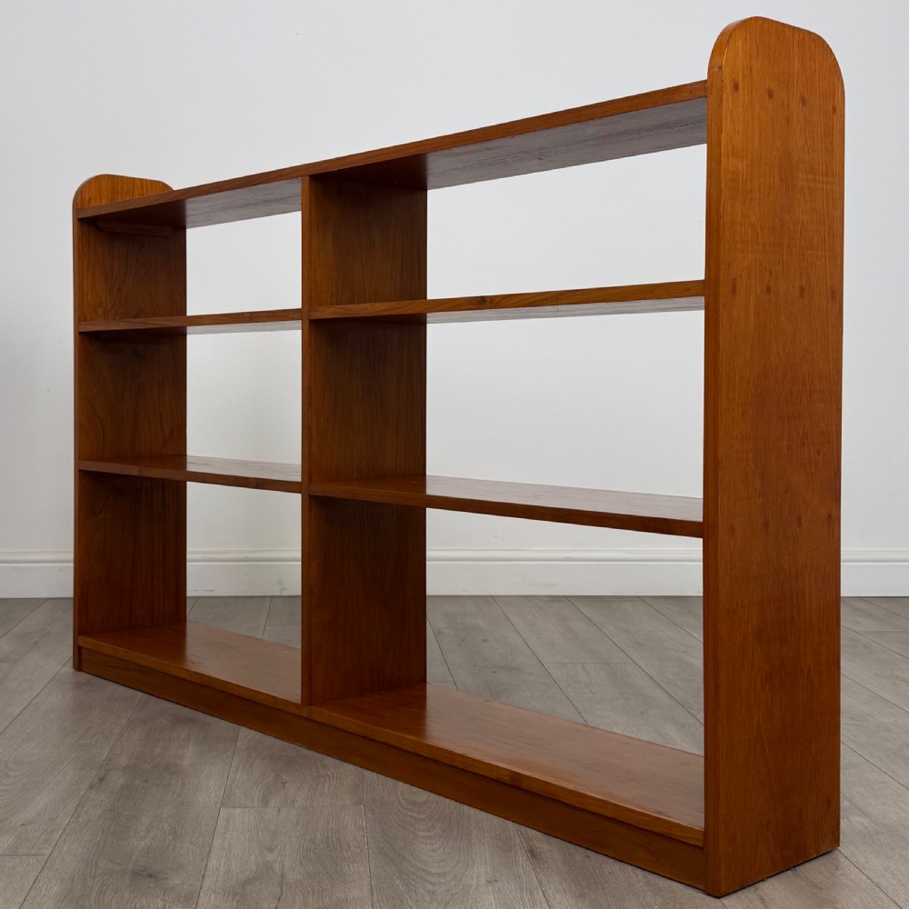 Antique 20th Century Large Open Bookcase In Oak View VII
