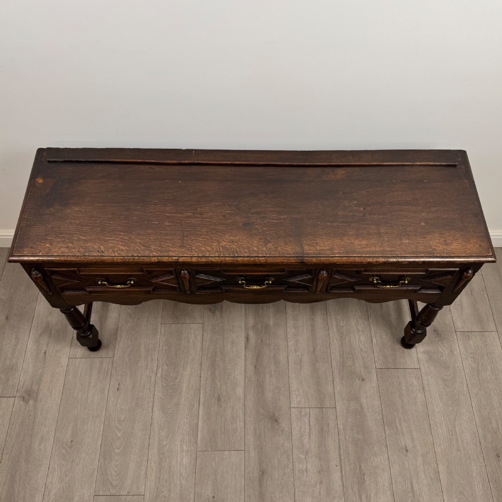 Antique 18th Century Jacobean Style Dresser Base In Oak View IX