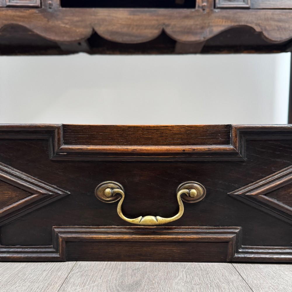 Antique 18th Century Jacobean Style Dresser Base In Oak View XI