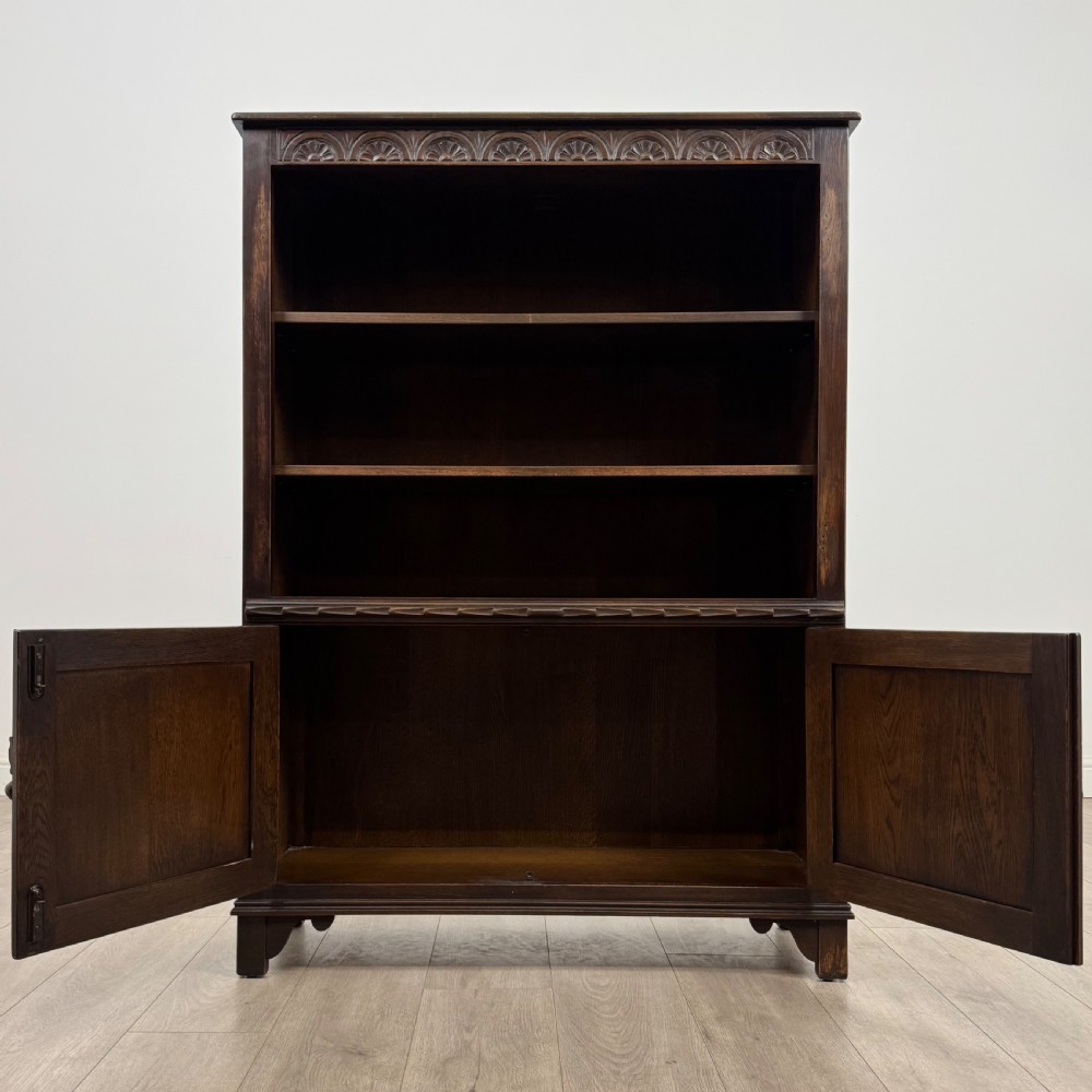 Antique 20th Century Open Bookcase In Oak  View III