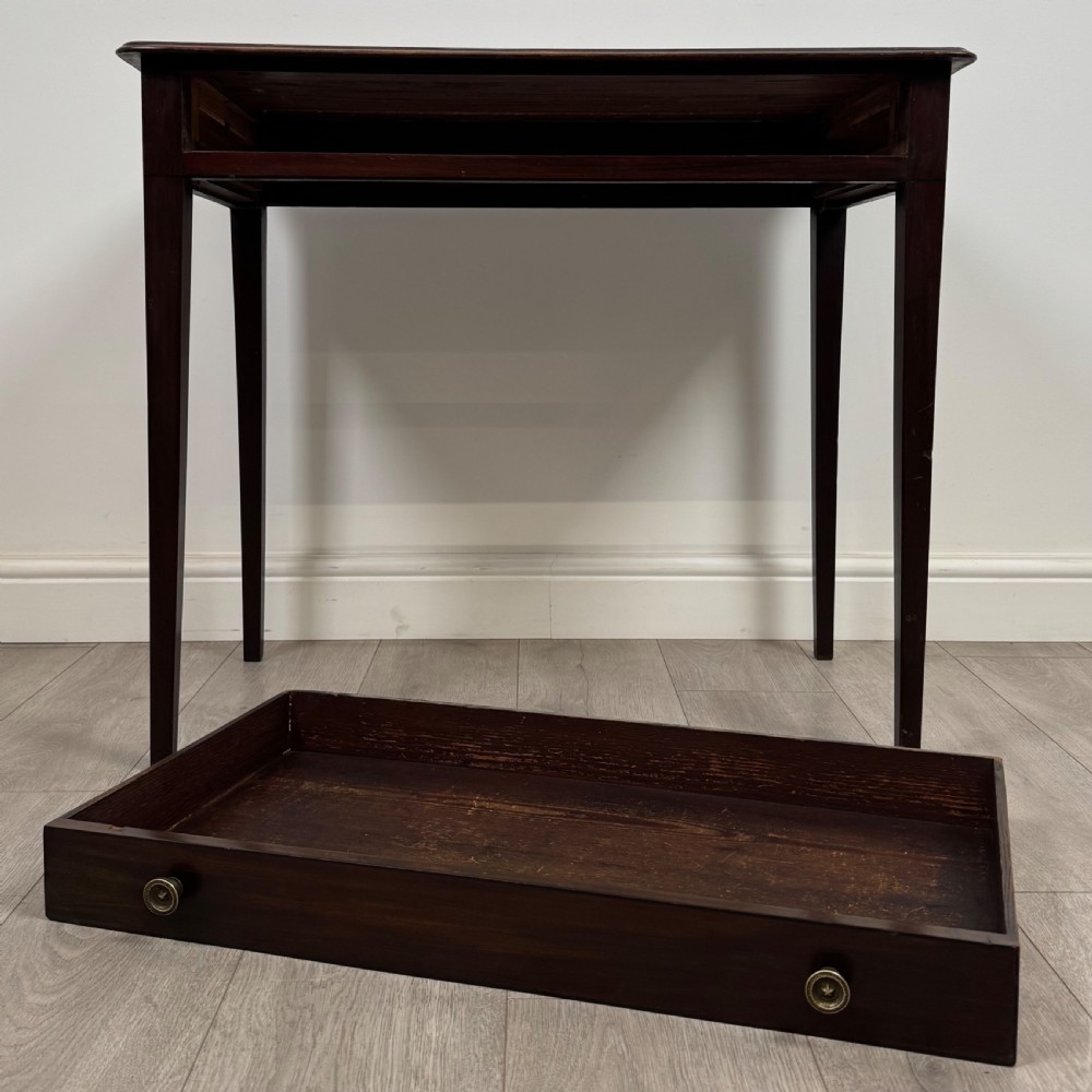 Antique 18th Century Good Quality Writing Table In Mahogany  View X